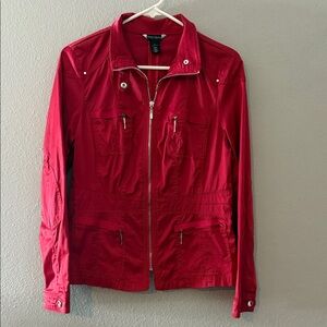 White House Black Market Vibrant Red Lightweight Jacket
